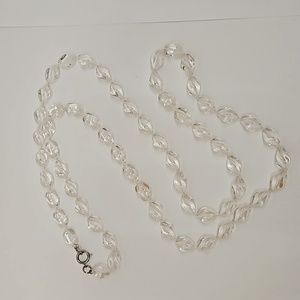 Sarah Cov Necklace Coventry Holday Beads ICE 1975 Twisted Oval Plastic Beads